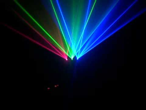 Đèn Laze 3 mắt 3 màu RGB quét tia cực rộng cho Beer club, Cà phê DJ