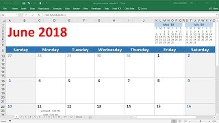 How To Create a Calendar In Excel 2016 - VERY EASY!