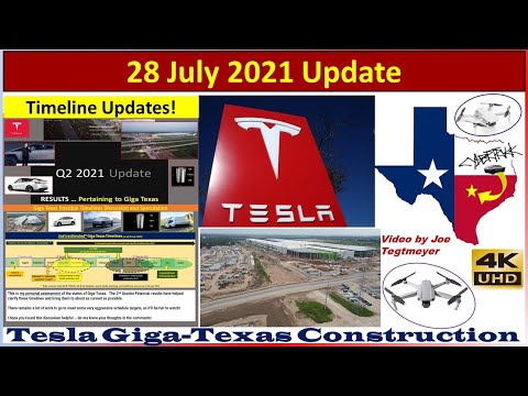 Tesla Gigafactory Texas 28 July 2021 Cyber Truck & Model Y Factory Construction Update (07:30AM)