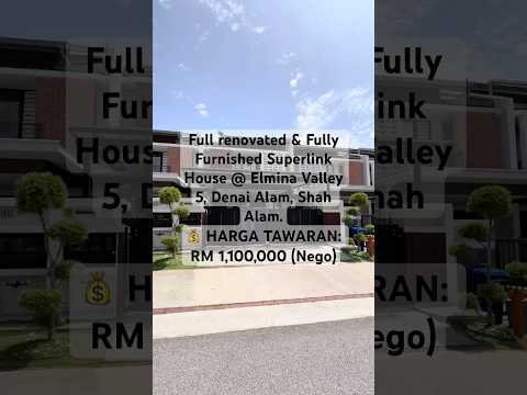 Full Renovated & Kitchen Extended Double Storey Superlink House @ Elmina Valley 5, Denai Alam, Shah Alam. video
