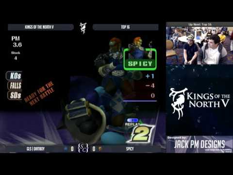 GLS | Dirtboy (Squirtle) vs Spicy (Ganon, Sheik) - Kings of the North V PM Top 16 Bracket