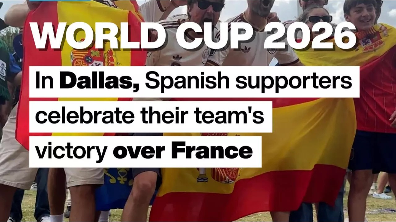World Cup 2026: In Dallas, Spanish supporters celebrate their team's victory over France