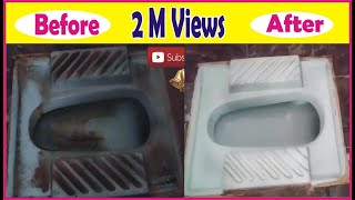 HOW TO CLEAN VERY DIRTY TOILET IN MINUTES | washroom ko saaf karne ka tarika | Golden Hacks