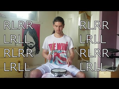 Paradiddle 80-180bpm [play along rudiment practice pad routine drum fill exercise workout]