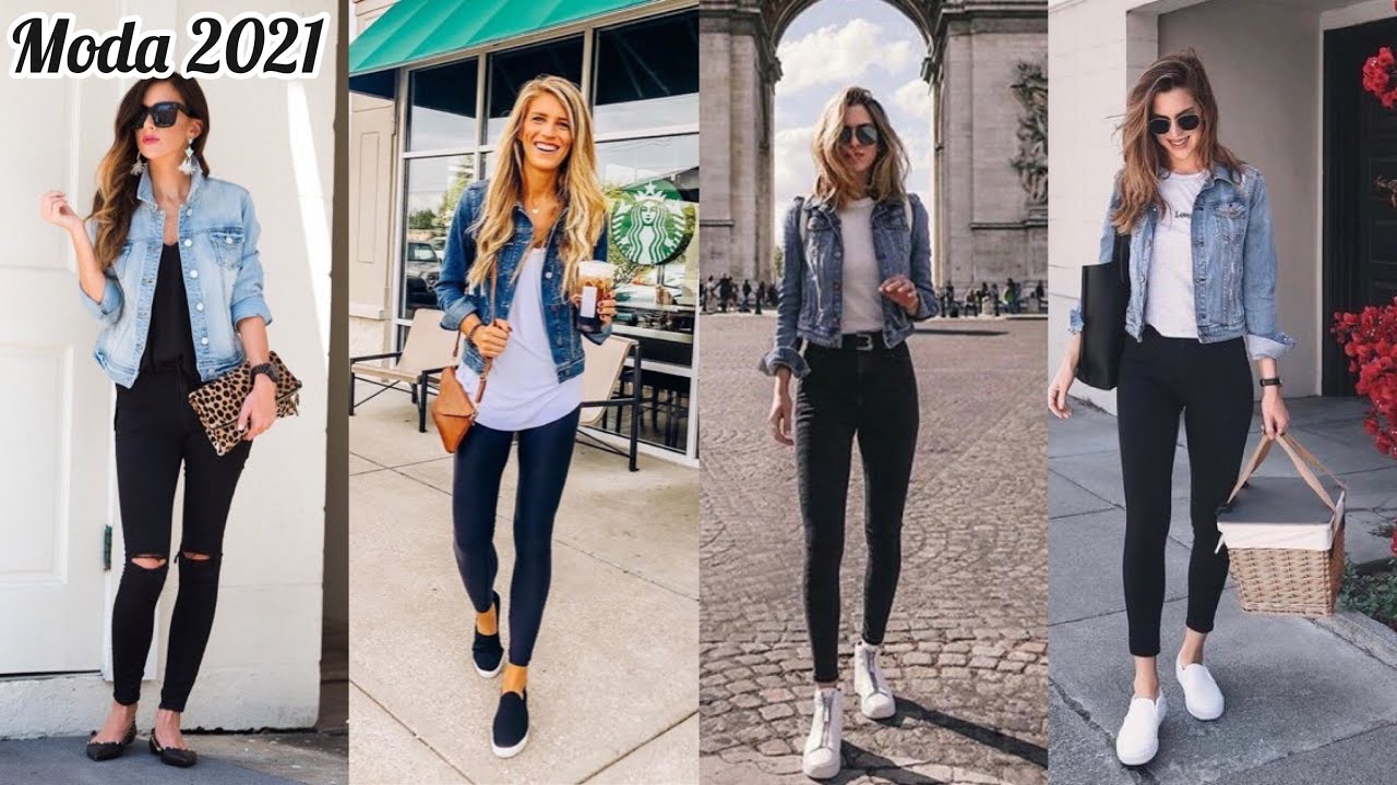 MODA 2021| COMBINACIONES CON CHAMARRA DE MEZCLILLA |OUTFITS CASUALES .