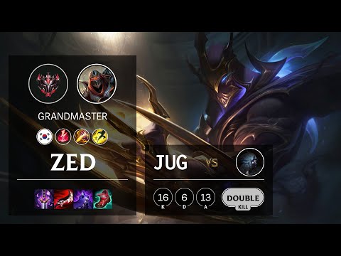 Zed Jungle vs Kindred - KR Grandmaster Patch 11.18