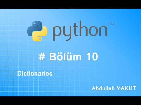 Temel Python Dersleri 10 Dictionary
