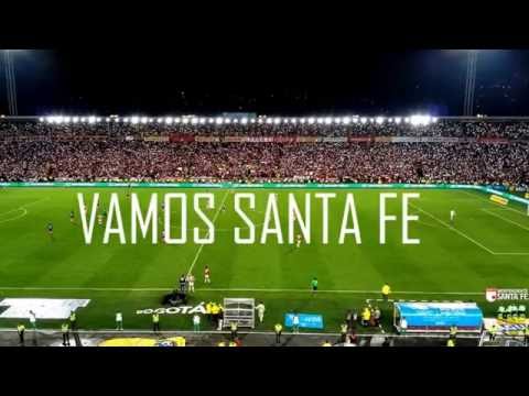 "INDEPENDIENTE SANTA FE 1 - Nacional 1, salida La Guardia Albi-Roja Sur y gol, LGARS" Barra: La Guardia Albi Roja Sur • Club: Independiente Santa Fe