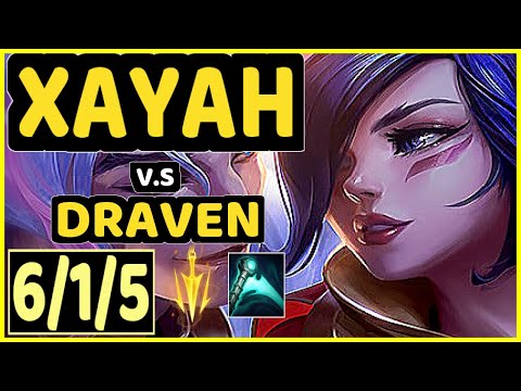 XDSMILEY (XAYAH) vs DRAVEN - 6/1/5 KDA BOTTOM ADC GAMEPLAY - EUW Ranked GRANDMASTER