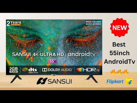 Sansui 140 cm (55 inches) 4K Ultra HD Smart QLED Google TV JSW55GSQLED (Black)
