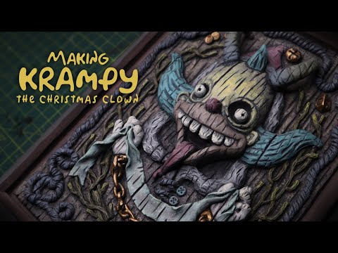 How I sculpt Krampus Krusty using Polymer Clay | Carved Wood Effect Sculpture | Simpsons Christmas