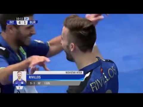 Gol de Rivillos (5-1) en el Movistar Inter - Burela. J2. Primera Div