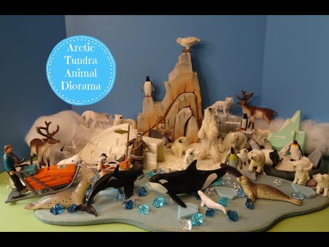 Arctic Tudra Animal Figures Diorama - Learn Animal Names