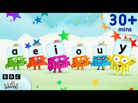 Yで秘密の母音を発見しよう | 子供向け読み書き学習コンピレーション | アルファブロックス (Discover the Secret Vowel Sound with Y | Learn to Read and Spell for Kids Compilation | Alphablocks)