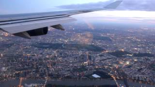 Landing at London Heathrow Airport (Sunrise)