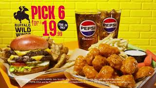 Buffalo Wild Wings Pick 6 is now at Buffalo Wild Wings. Remember