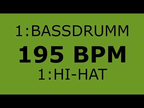 195 BPM Metronome bassdrum + Hi-Hat 1:1