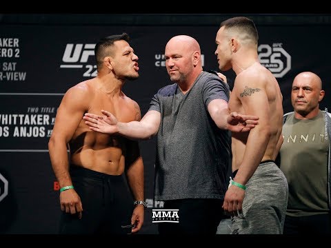 UFC 225 Weigh-Ins: Rafael dos Anjos vs. Colby Covington Weigh-In Staredown - MMA Fighting