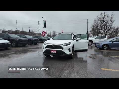 2025 Toyota RAV4 XLE AWD in White for sale at Aurora Toyota in Aurora, ON