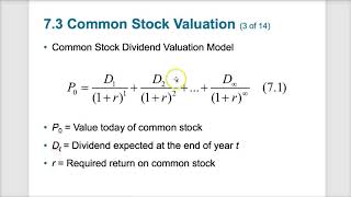 Chapter 7 - Stock Valuation