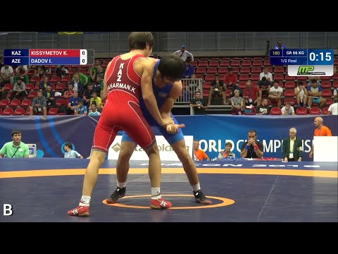 1/2 GR - 66 kg: K. KISSYMETOV (KAZ) df. I. DADOV (AZE), 7-1