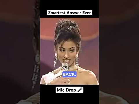 Smartest Answer Ever at Miss Universe. Miss India deserved to win Miss Universe 1995 that night!