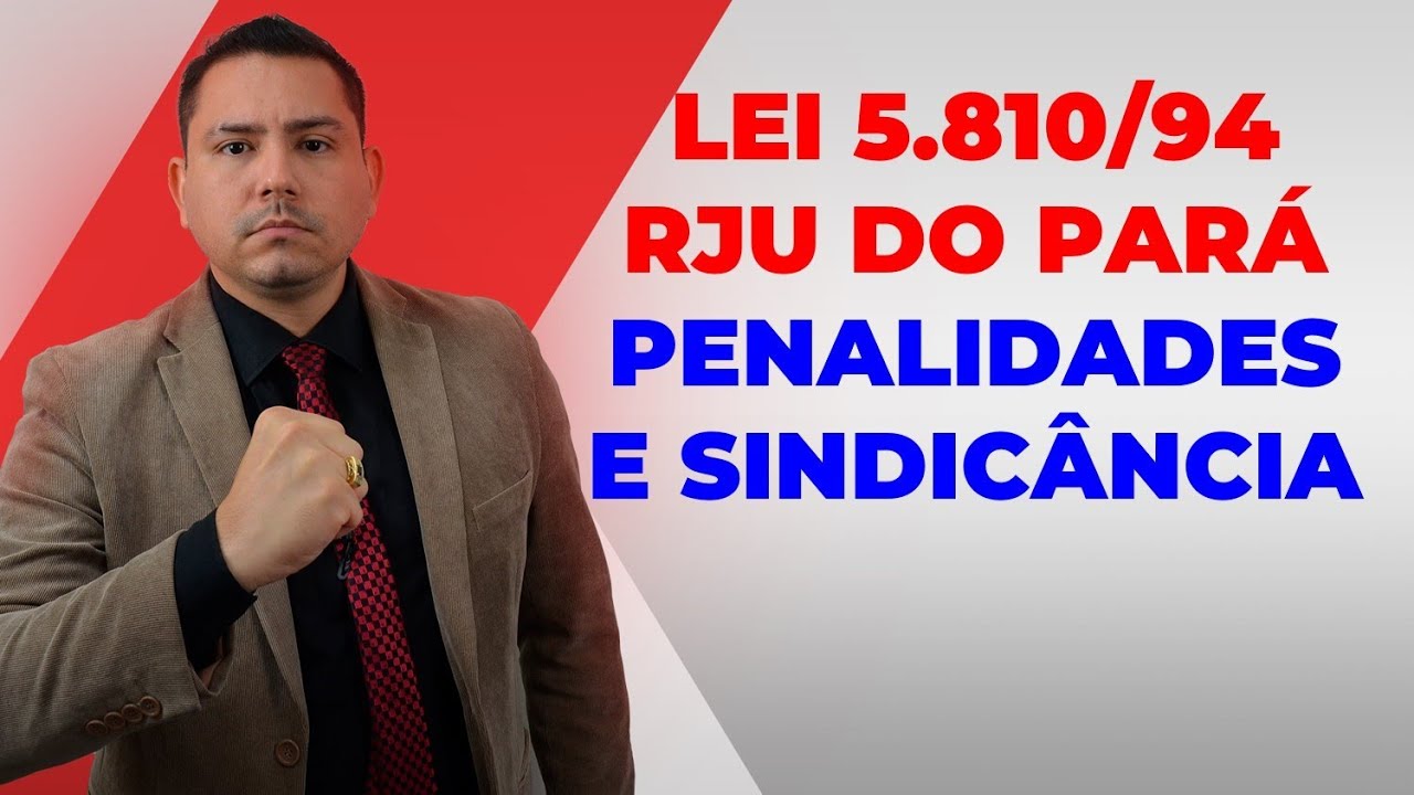 LEI 5810/94 - RJU DO  PARÁ - PENALIDADES E SINDICÂNCIA - Professor Raphael Pinho