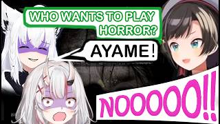 Ayame Was NOT Ready for a Horror Game (Nakiri Ayame / Hololive) 【SUB EN/JP】
