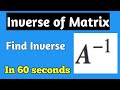 Inverse Of Matrix Find A ¹ Shortcut Method To Find A Inverse Of 3 3 Matrix