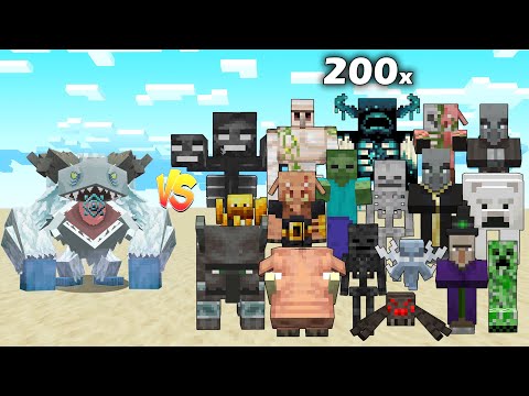 Frostmaw Vs 100/200x Minecraft Mobs