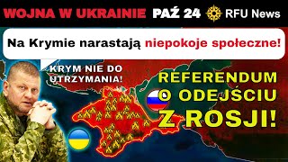 24 PAŹ: Pełne Koło: Krym chce powrotu do Ukrainy w obliczu odcięcia wody, paliwa i prądu | RFU News