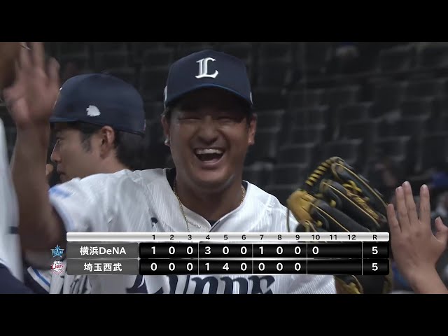 【ファーム】飛び切りの笑顔を見せた!!ライオンズ・平井克典 ホームゲッツーに打ち取り無失点!!  2025年7月30日 埼玉西武ライオンズ 対 横浜DeNAベイスターズ