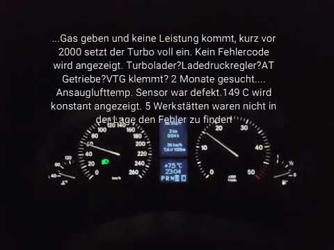Mercedes C220cdi Mopf Bj 2006 Automatik, keine Leistung unter 2000 U/Min Ladedruckproblem (gelöst)