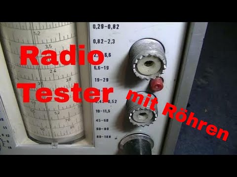 Radiotester TR 0608 Frequenzgenerator mit Röhren Multimeter am Oszilloskop - eflose #1063