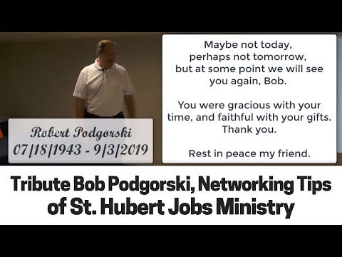 Tribute to Bob Podgorski, Networking presentation at JDNG