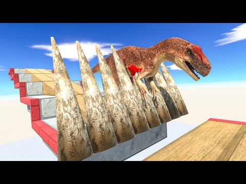 DEADLY BONES SPIKES TRAP Who Can Escape? Animal Revolt Battle Simulator