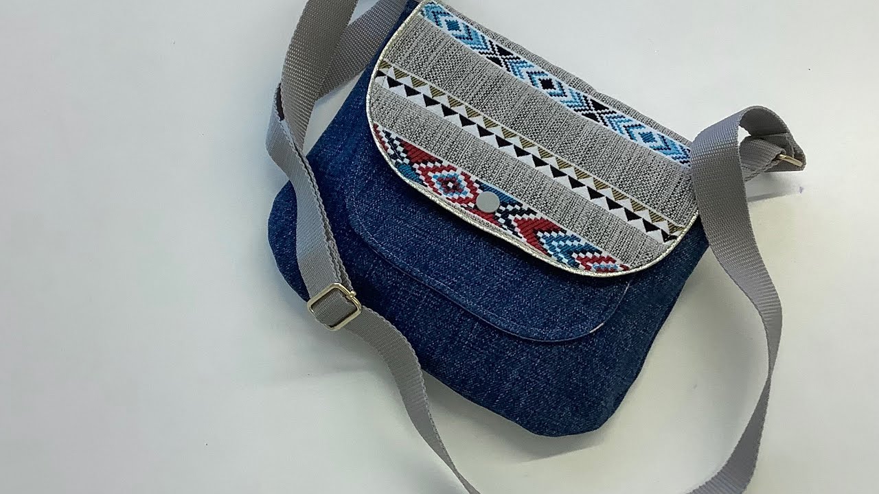 Coudre un petit sac à bandoulière avec chutes de tissus# couture Madalena