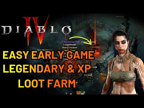 Diablo 4 Easy Early Game Legendary Loot Farm - Fast Easy Loot - Works At Any Level