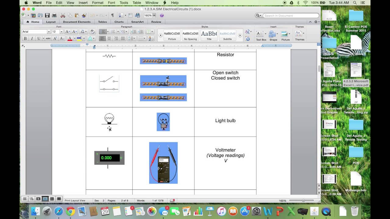 Electrical Circuits Simulation Instructions