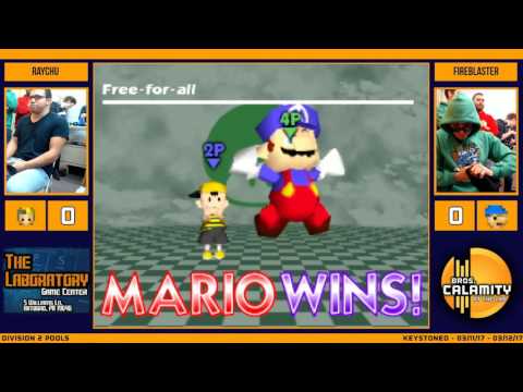 Keystoned  Fireblaster Mario vs Raychu Ness   Division 2   Pool 3   SSB64