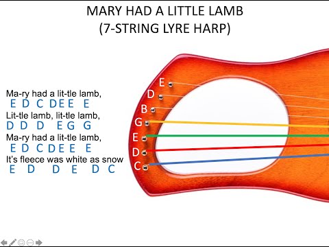 MARRY HAD A LITTLE LAMB: Video Tutorial Using 7-string Lyre Harp