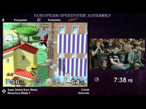 #ESA15Purple - Super Smash Bros. Melee [ Adventure Mode Very Hard ] Speedrun by Fuzzyness