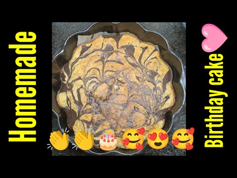 Very easy home made birthday cake //yumna foods channel .