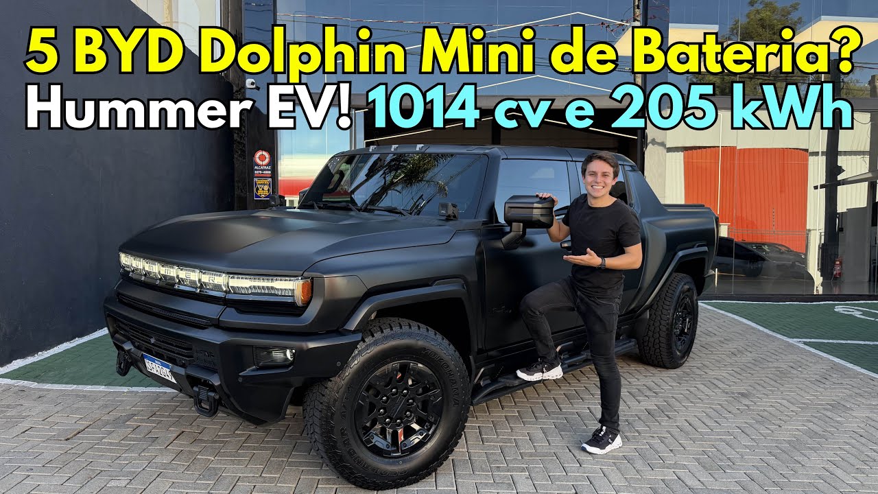 Teste Completo de GMC Hummer Elétrico! Ele tem 1.014 cv e 5 BYD Dolphin Mini de Bateria