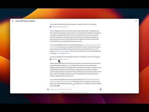 AskYourPDF Research Assistant and multiple documents query