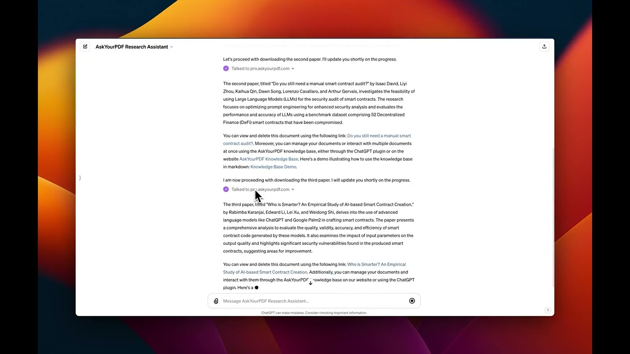 AskYourPDF Research Assistant