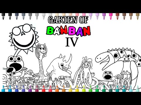 Garten of Banban 4 Coloring Pages / NEW THIRD Teaser Trailer / Color NEW All MONSTERS / NCS MUSIC