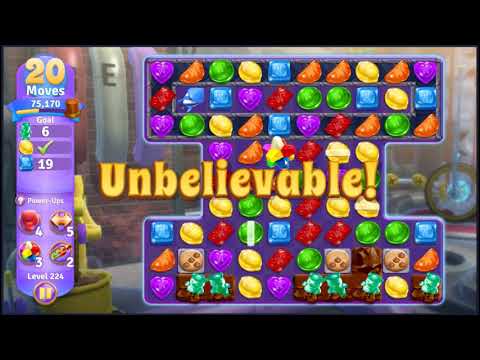 Wonka's World of Candy Level 224 - NO BOOSTERS + FULL STORY 🍫 | SKILLGAMING ✔️