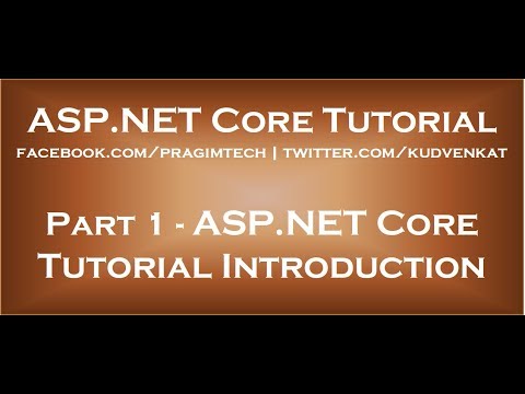ASP.NET core tutorial for beginners