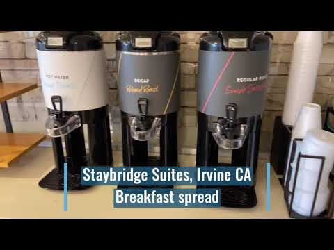 Staybridge Suites, Irvine CA - USA | Breakfast Spread | Waffles | Warm Breakfast | Continental
